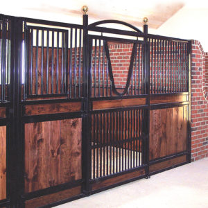 Classic Arched Center Stall Front with Grill Door
